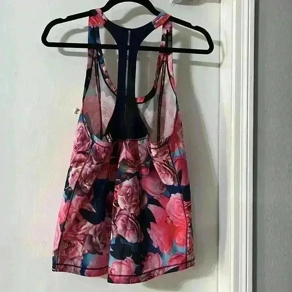 LULULEMON Lightened Up Racerback Singlet Tank in Secret Garden Pink Floral - Picture 7 of 11